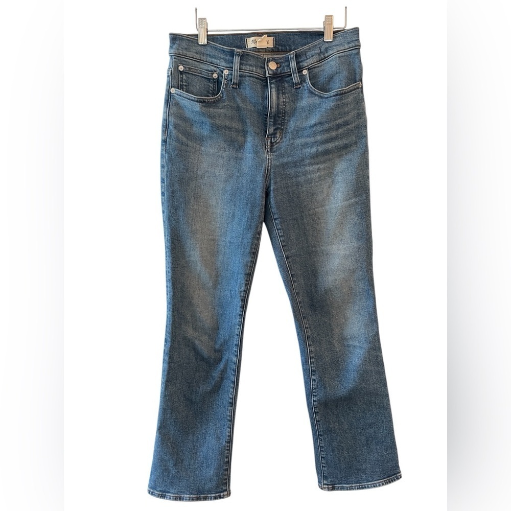 Madewell High Rise Kick Out Flare Jeans 28T Tall Stretch Denim - Picture 8 of 8